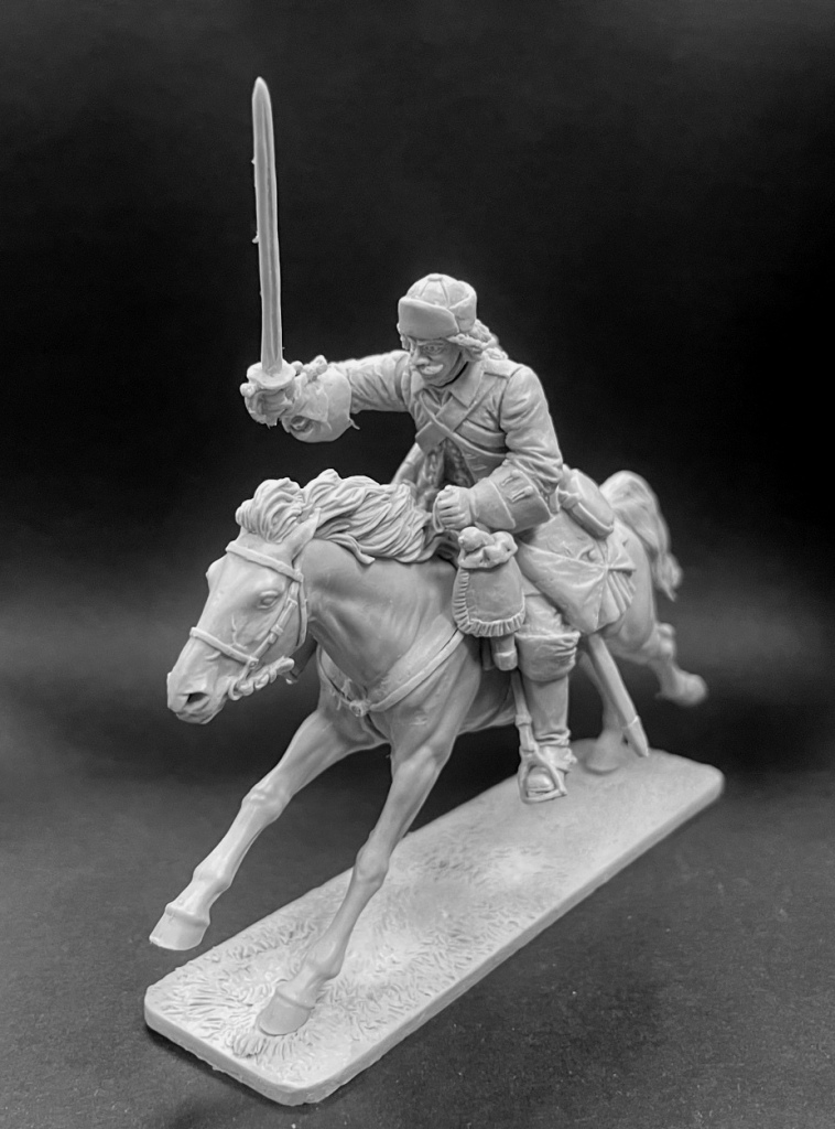 CHM-54330(M). Рядовой драгунских полков, Россия 1706-25 гг. 54 мм. Материал - белый металл. Chronos Miniatures