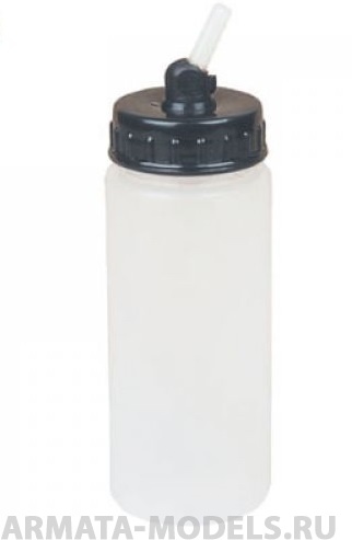 1556 Баночка с крышкой,  80 мл,трубка 60 градусов, пластик высокая