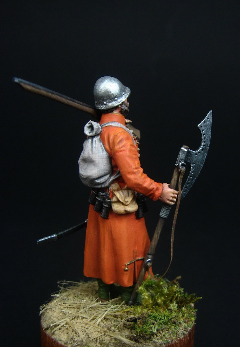 CHM-54102(M). Стрелец, Россия 1670-80 гг. 54 мм. Материал – белый металл Chronos Miniatures