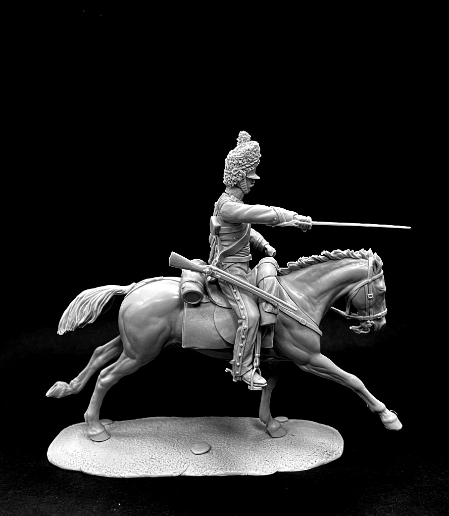 CHM-54305(M). Британский драгун (или Шотландский Серый), 1812-15 гг. Материал - белый металл. Chronos Miniatures