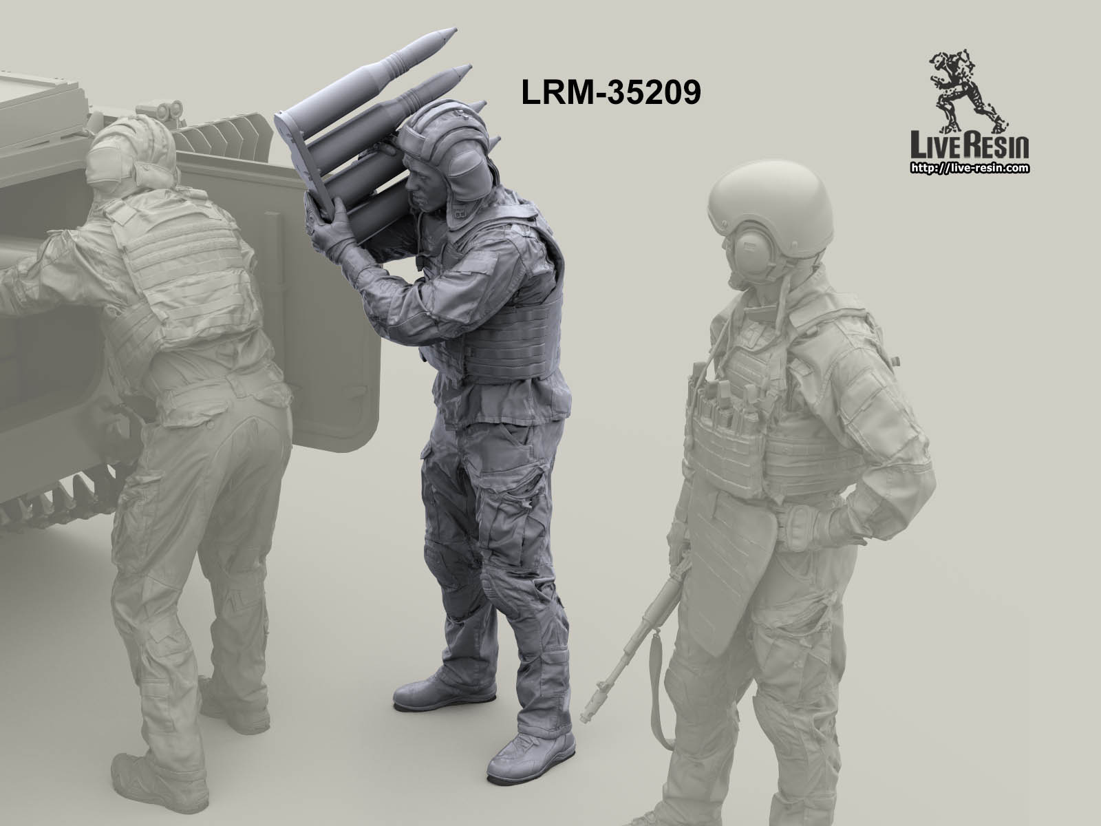 LRM35209 Российский современный танкист/артиллерист САУ погрузка - 7 (Не для свободной продажи) Live Resin