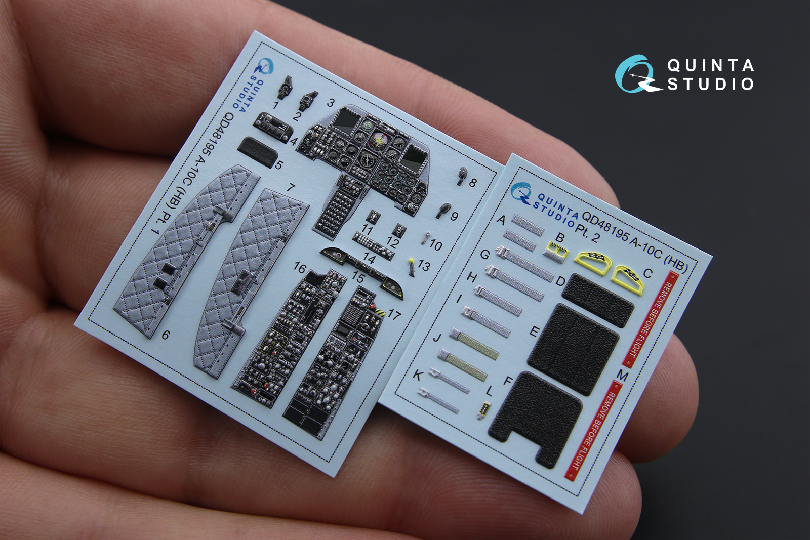 QD48195 3D Декаль интерьера кабины A-10C (for conversion from Hobby Boss kit)