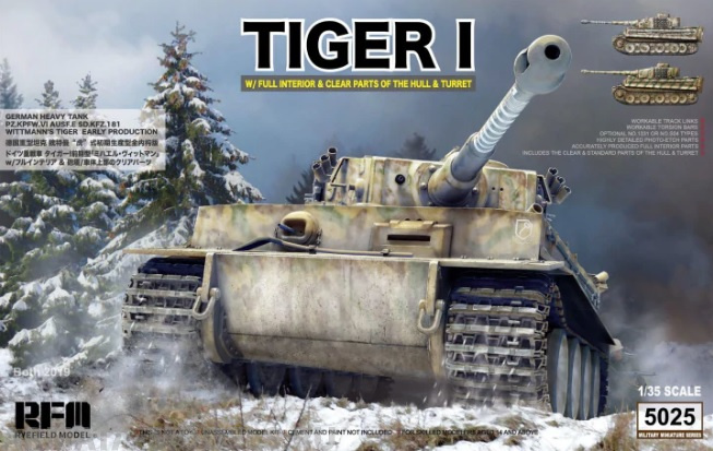 RM-5025 1/35 TIGER EARLY PRODUCTION W/ FULL INTERIOR Rye Field Model (RFM)