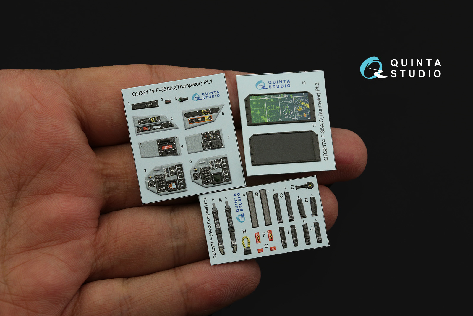 QD32174 3D Декаль интерьера кабины F-35A/C (Trumpeter)