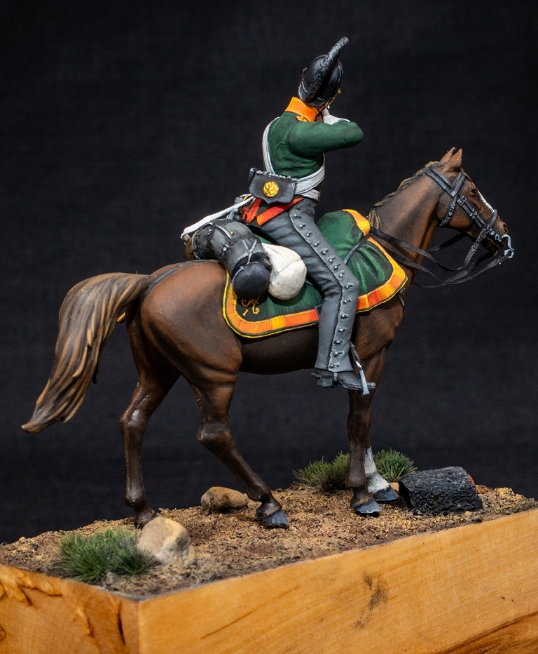 CHM-54190(M). Рядовой армейских драгунских полков, Россия 1812-14 гг.. 54 мм. Материал - белый металл. Chronos Miniatures