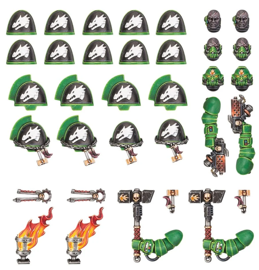 55-16GW Набор улучшений для Примарисов ордена Саламандр (Salamanders Primaris Upgrades and Transfers)