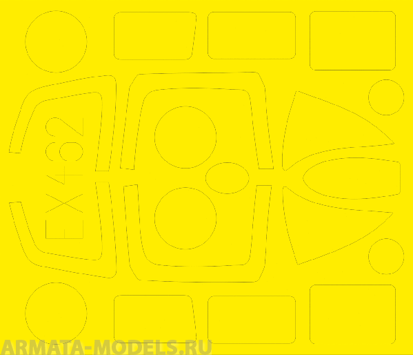 EX462ED Окрасочная маска F9F-8/8P Cougar 1/48