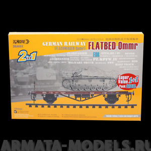 35A03 Сборная модель платформы 1/35 German Railway FLATBED Ommr 2-in-1( Standard Edition )
