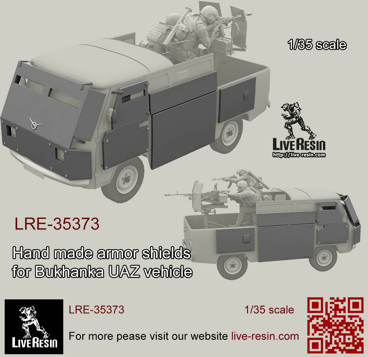 LRE35373 Самодельное бронирование железными листами автомобиля "Буханка"