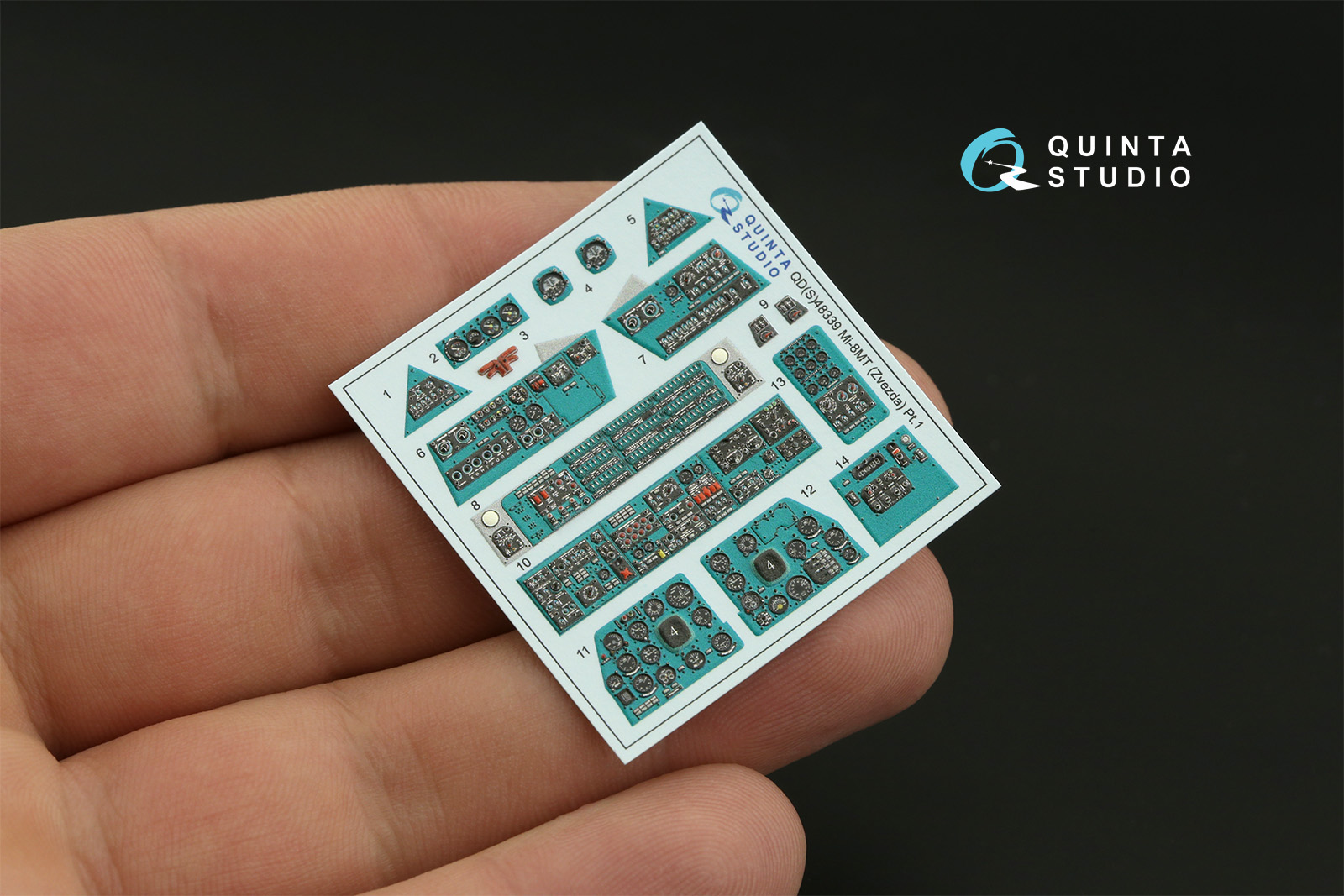 QDS-48339 3D Декаль интерьера кабины Ми-8МТ (Звезда) (Малая версия)