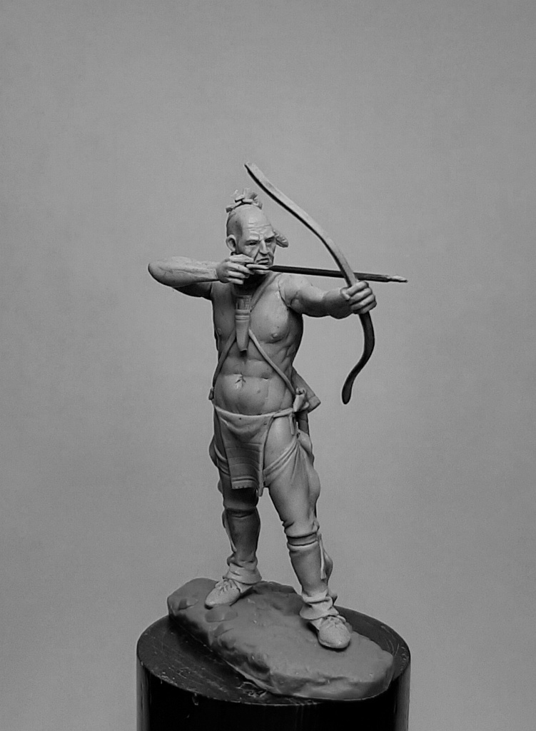 CHM-54332(M). Ирокез (№6), 1750-60 гг. 54 мм. Материал - белый металл. Chronos Miniatures