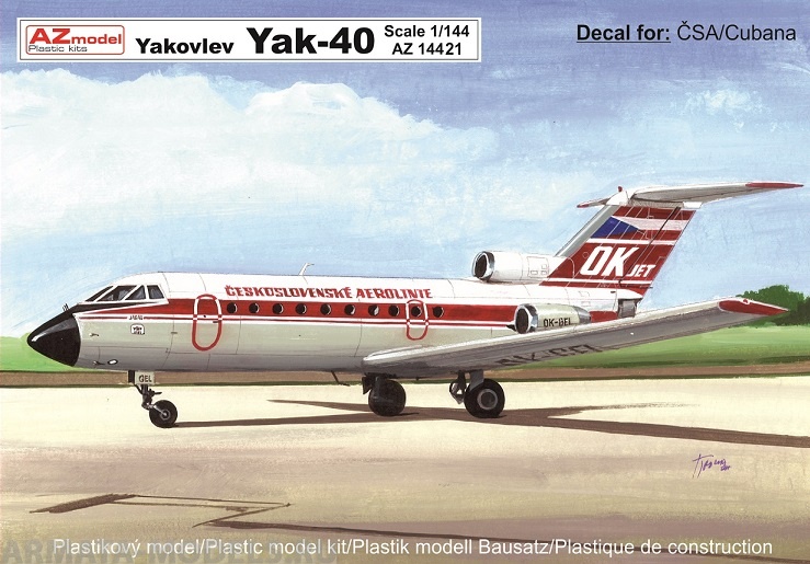 AZ14421 Yakovlev Yak-40 CSA Cubana AZmodel Plastic kits