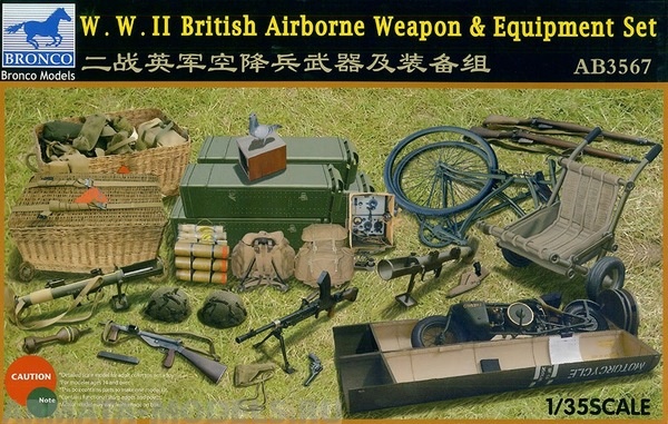 AB3567 W.W.II British Airborne Weapon & Equipment Set Bronco Models