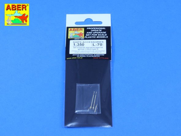 ABR-1:350-L-70  Дополнения для  Set of barrels and periscopes for german U-Boot type IX  для  1/350