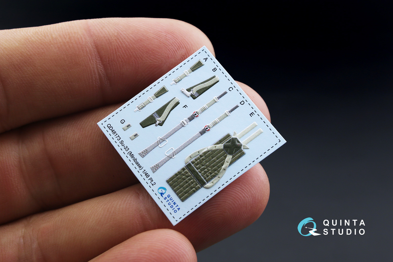 QD48173 3D Декаль интерьера кабины Su-33 (для модели Minibase)