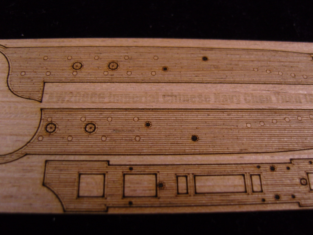 AW20066 Деревянная палуба для Imperial Chinese Navy Chen Yuen 1894