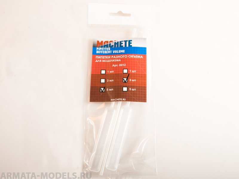0012.53MCH Пипетки разного объема для моделизма: 5 мл, 3 шт