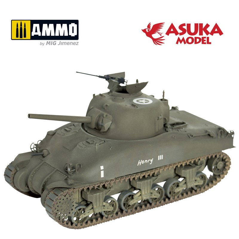 ASUKA35010 Сборная модель танка Шерман 1/35 M4A1 SHERMAN MID PRODUCTION ASUKA