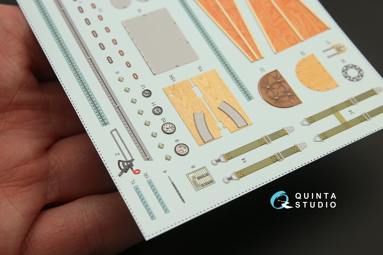 QD32060 3D Декаль интерьера кабины Fokker Dr.1 (для модели Roden)