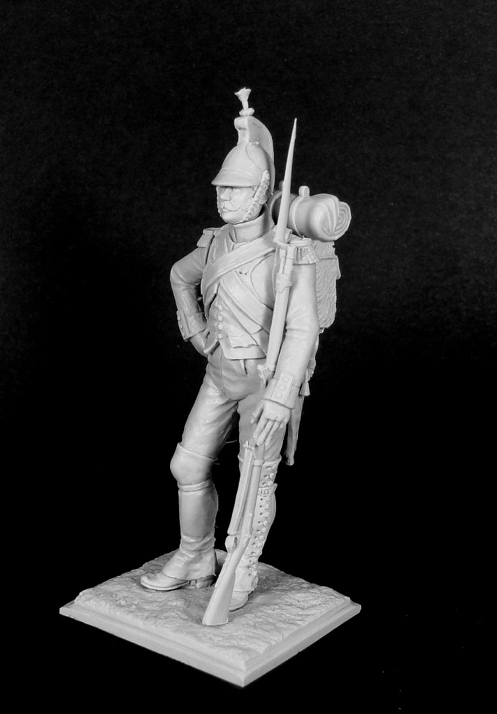 CHM-54209(M). Фузилер итальянского легиона «Piemonte Du Midi», 1805-09 гг. 54 мм. Материал - белый металл. Chronos Miniatures