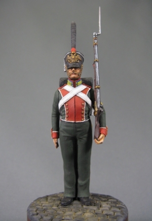CHM-54125(M). Рядовой Лейб-гвардии пехотных полков, Россия 1839-43 гг.. 54 мм. Материал - белый металл. Chronos Miniatures