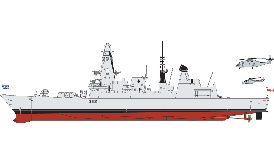 A12203  Сборная модель танка Type 45 Destroyer 1:350 Airfix