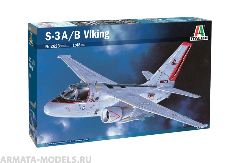 2623ИТ Самолет S-3 A/B Viking (10130100/220811/0009323, ИТАЛИЯ ) Italeri