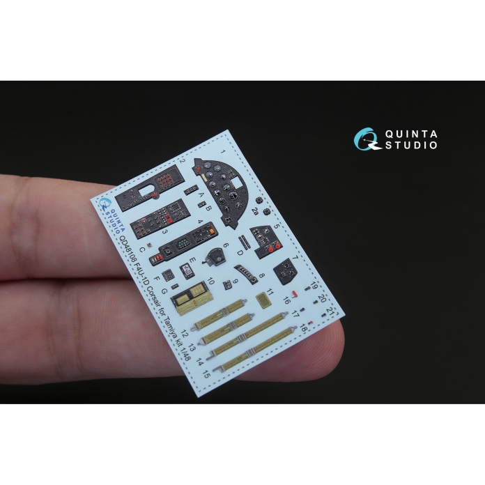 QD48108 3D Декаль интерьера кабины F4U-1D (для модели Tamiya)