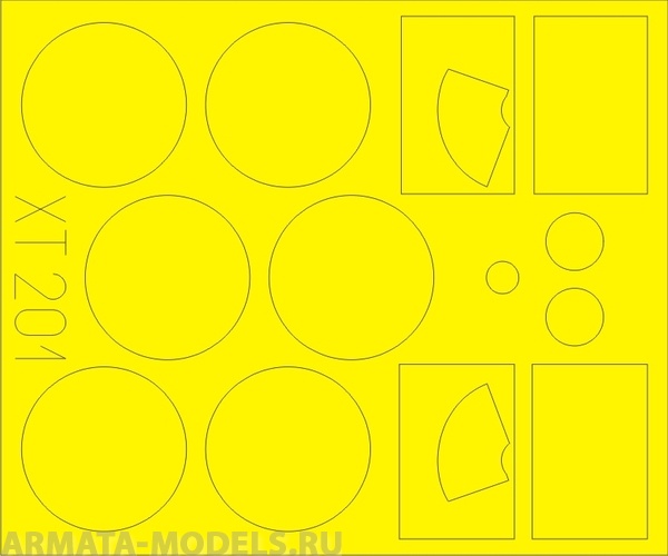 XT201ED  Окрасочная маска Kfz.2 Radio Car 1/35