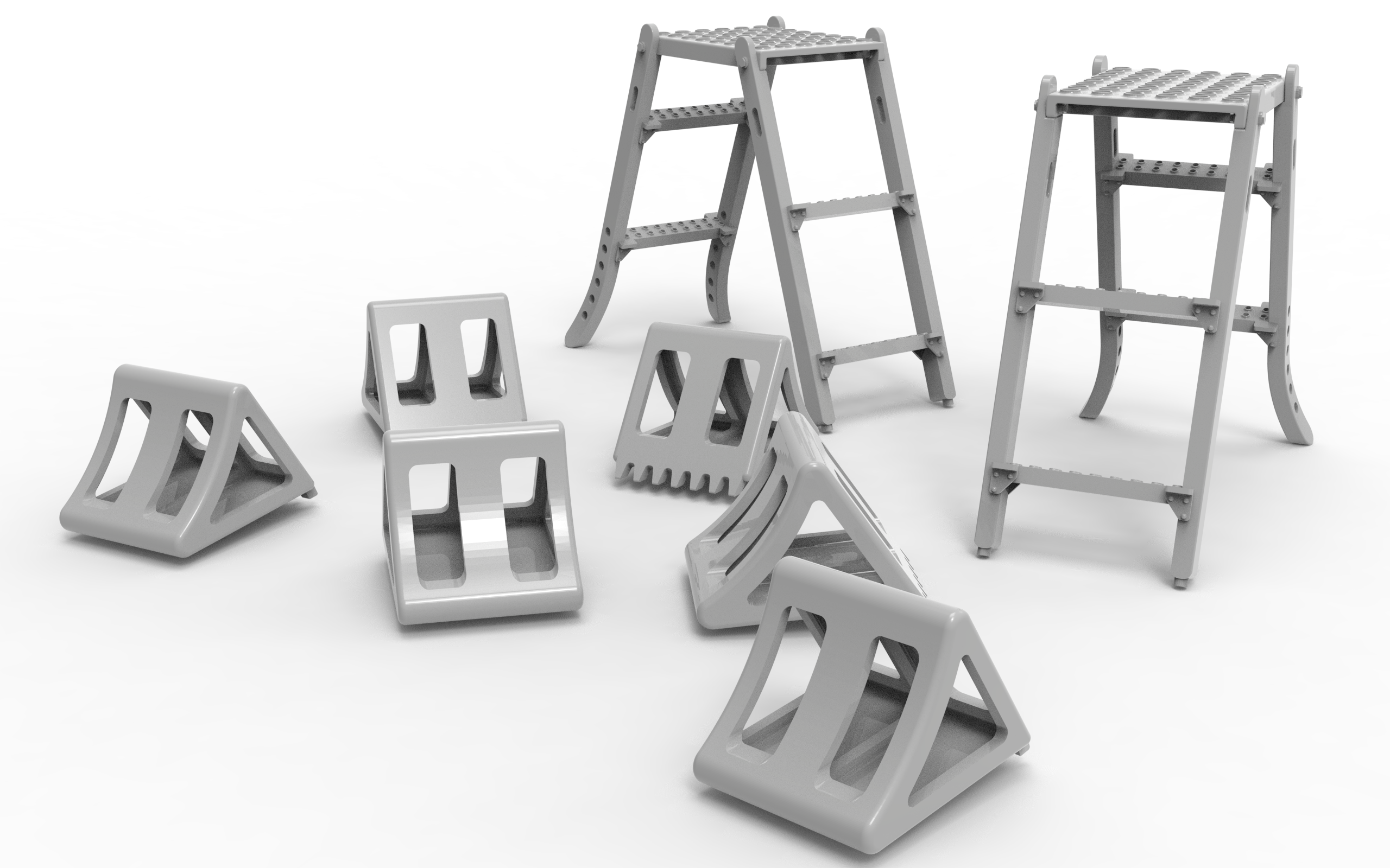 48602-1TMP Набор колодок(6шт) и технических стремянок(2шт)  МИ-28 Temp Models