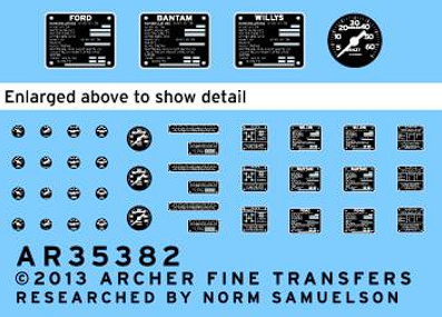 AR35382 Декаль приборы и таблички для джипа (Bronco)