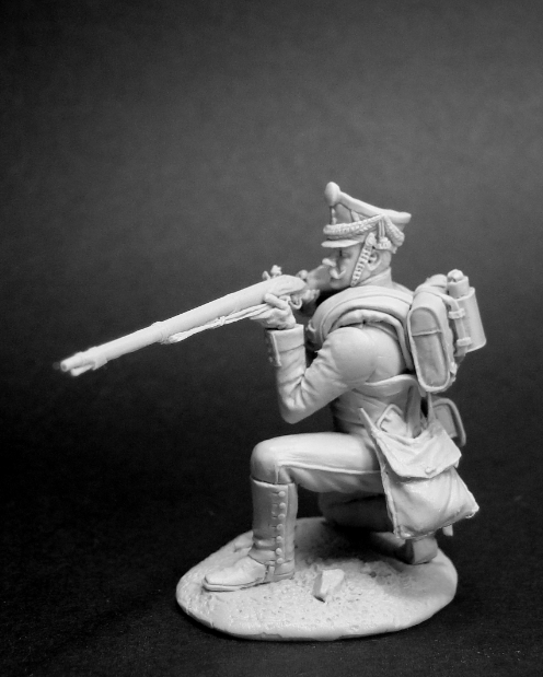 CHM-54065(M). Егерь 21-го егерского полка, 1812-15 гг. Материал - белый металл. Chronos Miniatures