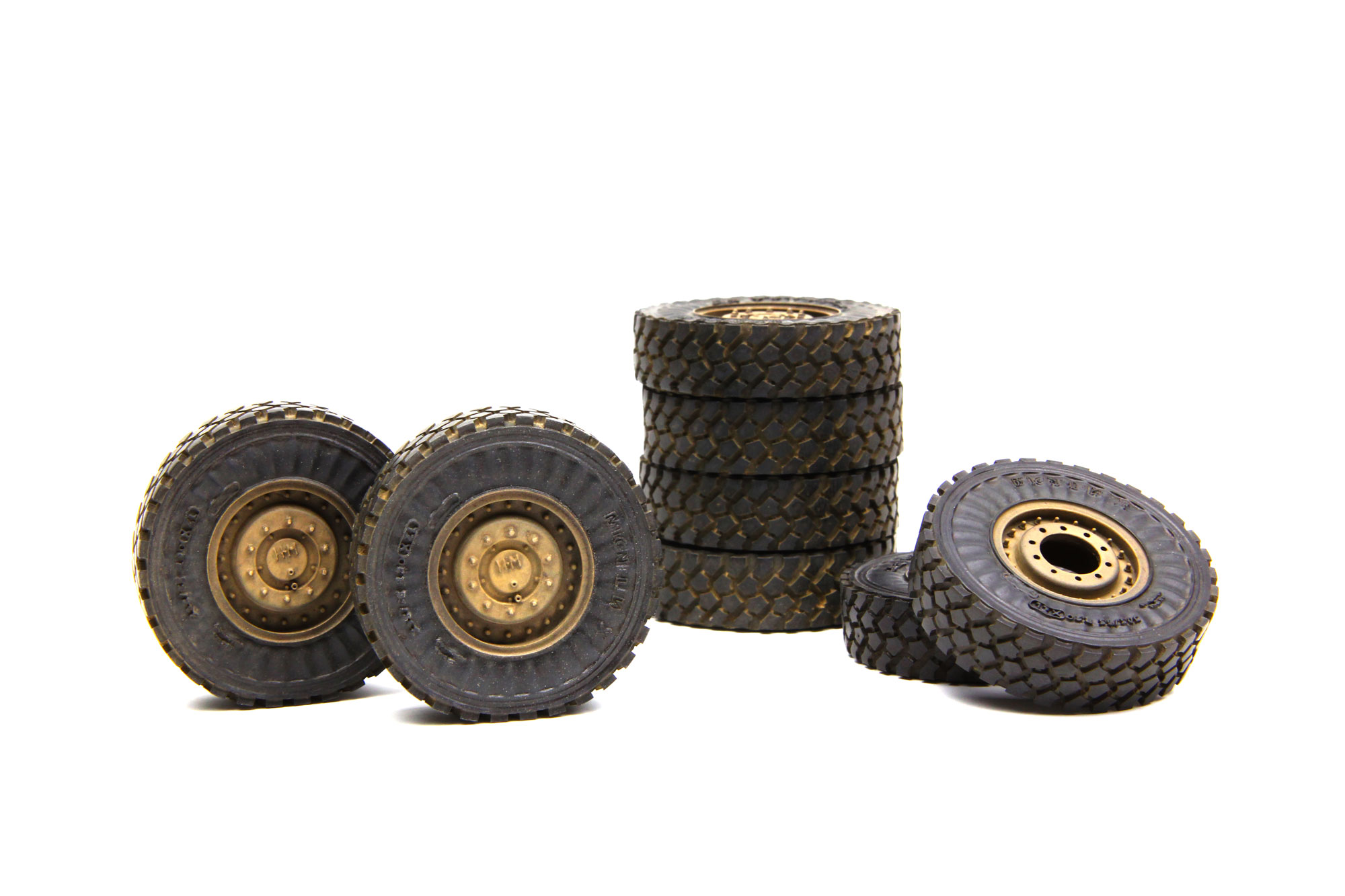 SPS-024  U.S. COUGAR 6x6 MRAP VEHICLE WHEEL SET (RESIN) 1/35 Meng