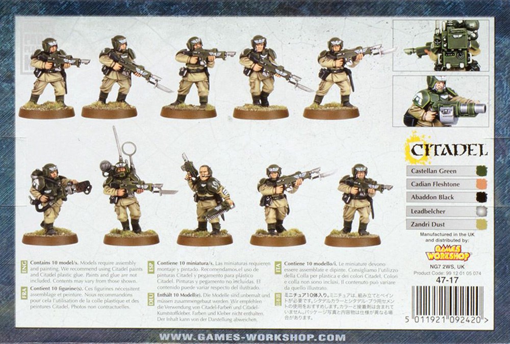 47-17GW Набор Астра Милитарум: отряд Кадианской пехоты (Astra Militarum Cadian Infantry Squad)