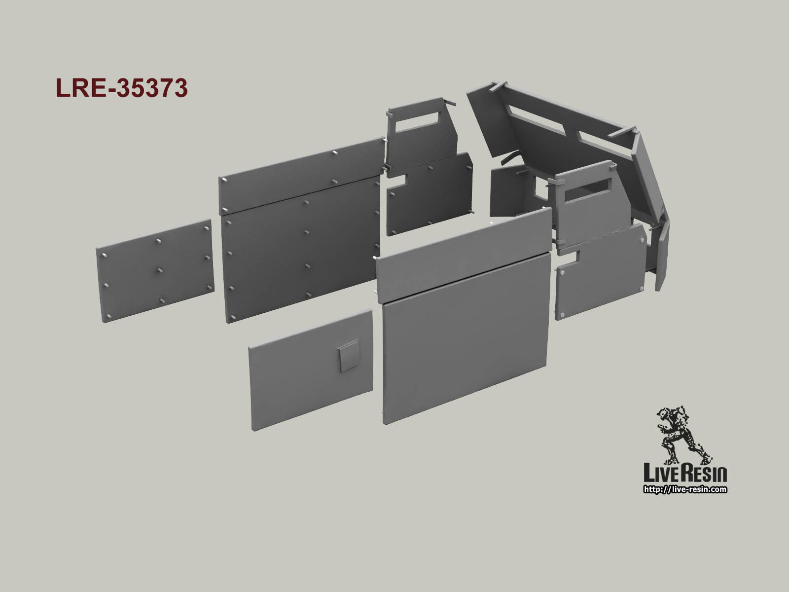 LRE35373 Самодельное бронирование железными листами автомобиля "Буханка"