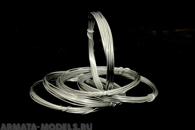 AH0166 Проволока стальная оцинкованная, диаметр 0.3 мм, 2 метра