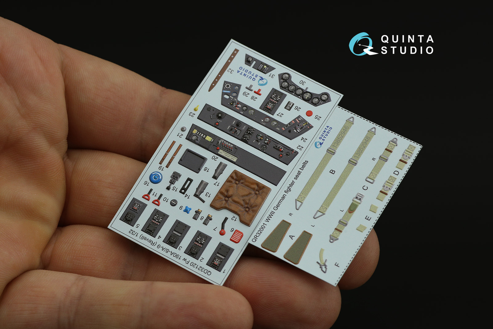 QD32120 3D Декаль интерьера кабины Fw 190 A-8/A-9 (Revell)