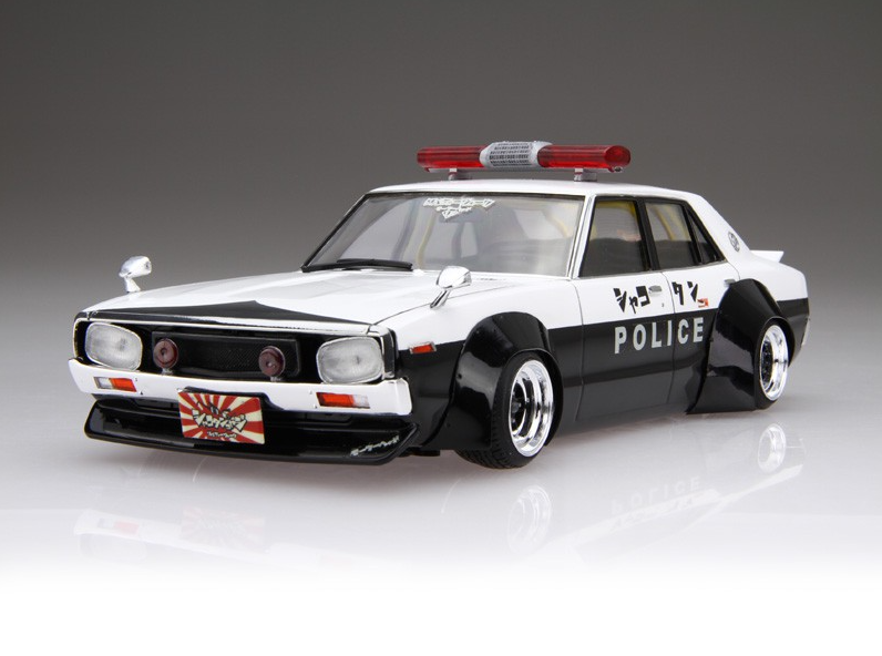 01068 Nissan Skyline LB Ken Mary Works 4Dr Patrol Car Aoshima