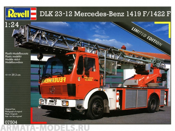07504RE Пожарная машина  DLK 23-12 Mercedes-Benz 1419/1422 Limited Edition Revell