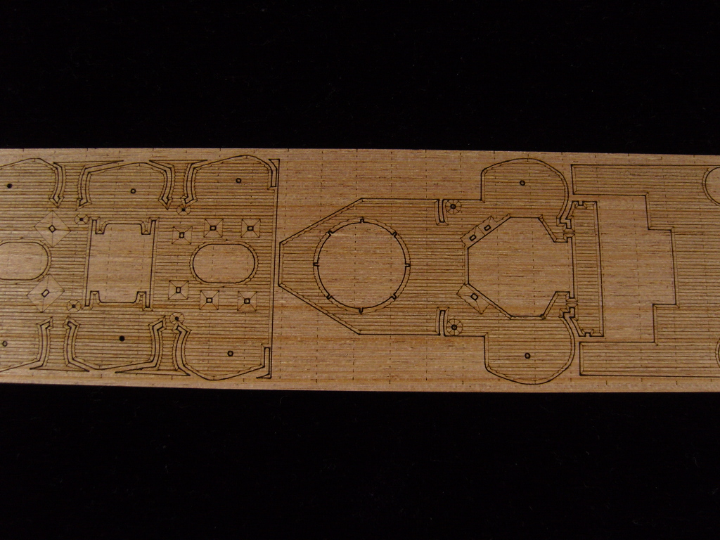 AW10067 Деревянная палуба для USS San Francisco CA-38 1942