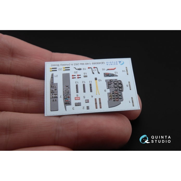 QD48089 3D Декаль интерьера кабины Me-262A (для модели HobbyBoss)
