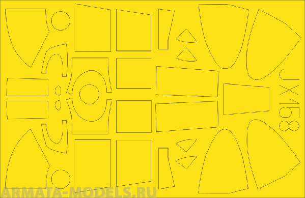 JX158ED  Окрасочная маска для модели самолета F-4U1 Brigade 1/32