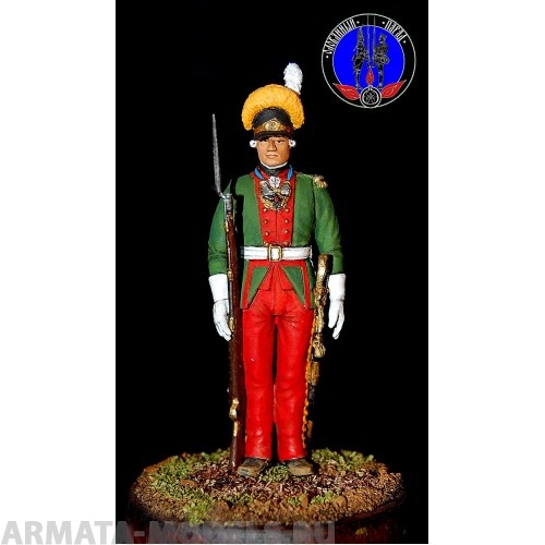 ОП.60.043 Фигура из белого металла  Офицер пех.п. в армии князя Потёмкина с 1788 по 1791 год.  Студия Оловянный Парад