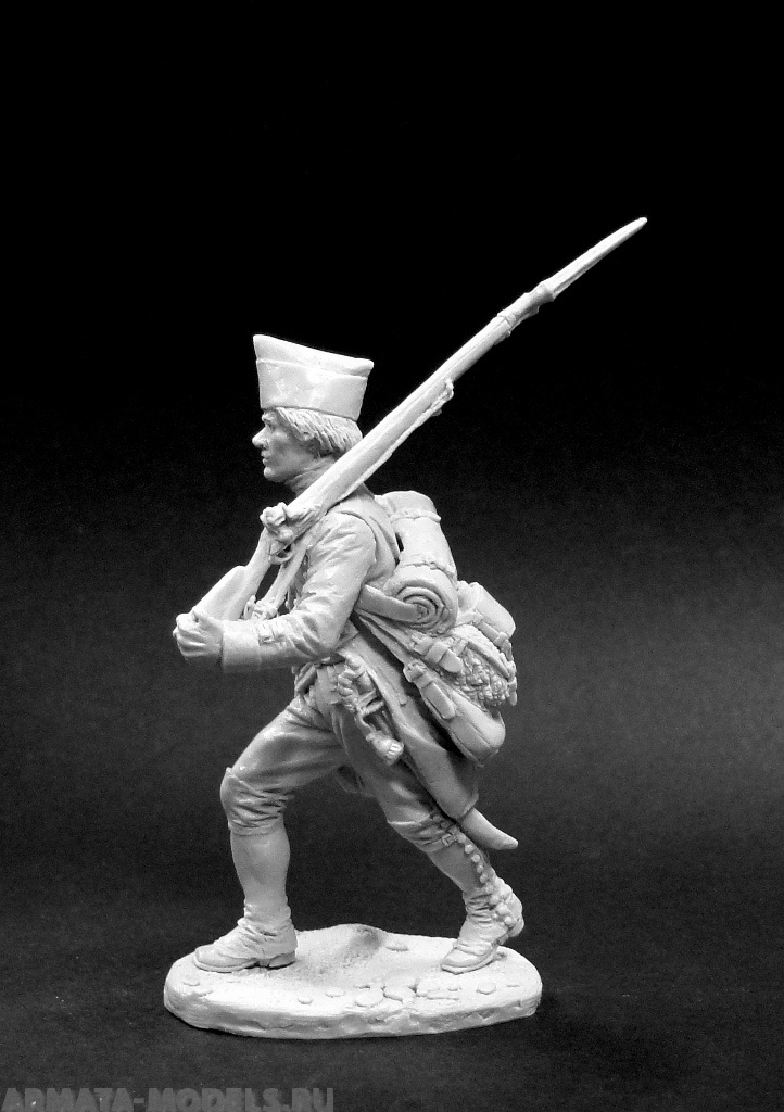 CHM-54221. Рядовой мушкетерских полков, Россия 1799 г. 54 мм. Материал - смола. Chronos Miniatures