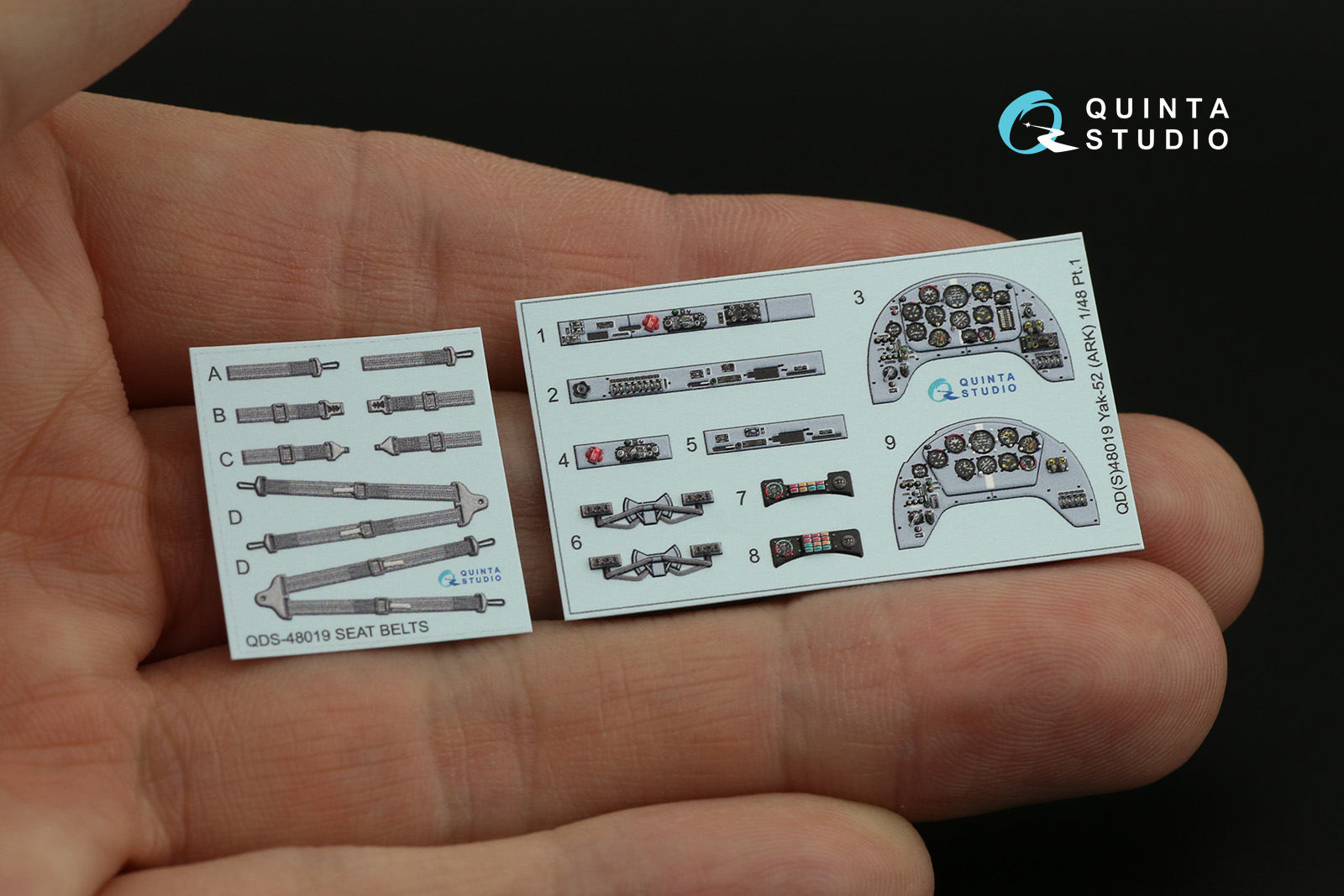 QDS-48019 3D Декаль интерьера кабины Як-52 (ARK) (Small version)