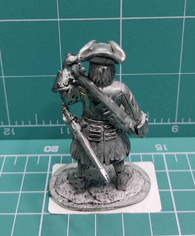 4207ТБ ВИМ, пехота русской армии Петра 1, пеший мушкетер держащий ружье на плече, 54 мм Три Богатыря