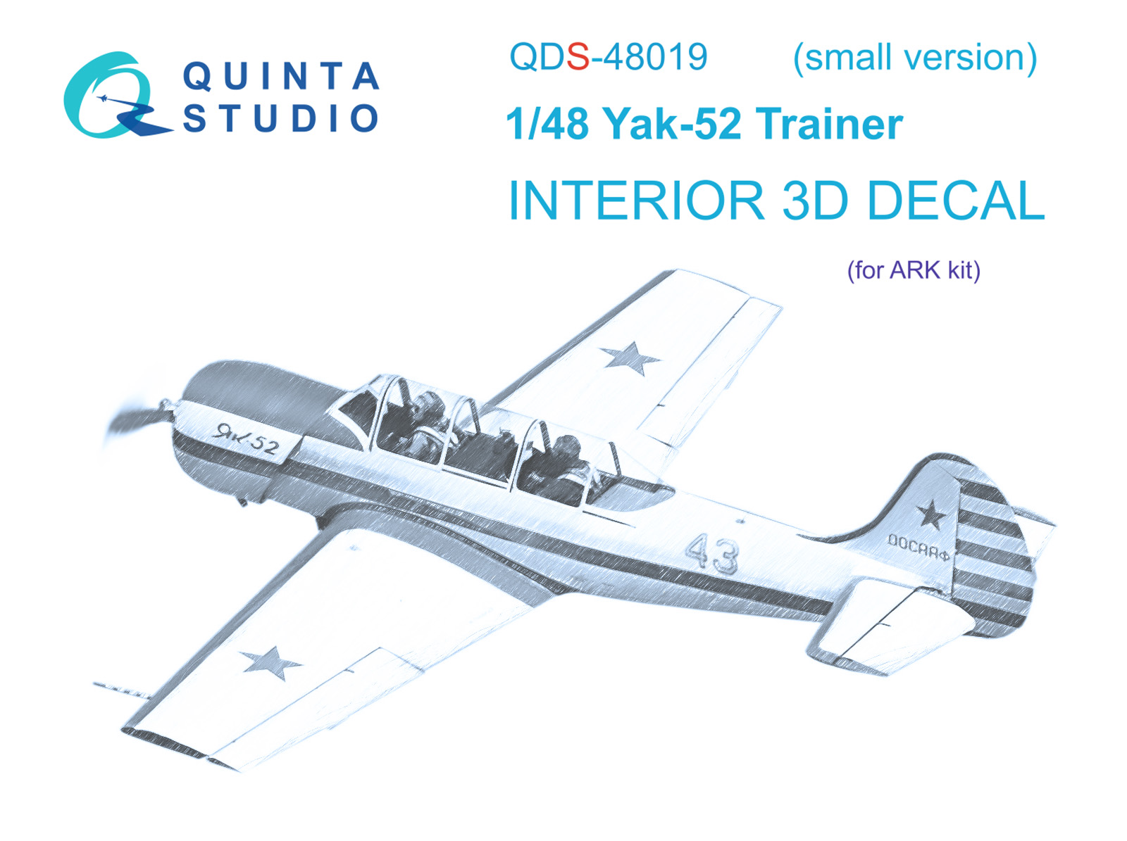 QDS-48019 3D Декаль интерьера кабины Як-52 (ARK) (Small version)