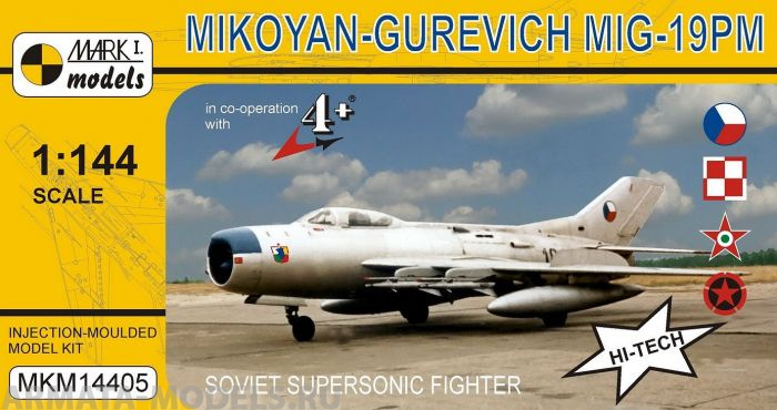MKM14405 Самолет MiG-19PM Hi-Tech (MARK I Models) 1/144 Mark I Models