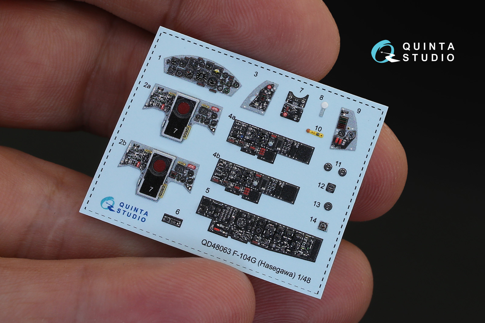 QD48063 1/48 3D Декаль интерьера кабины F-104G (для модели Hasegawa)