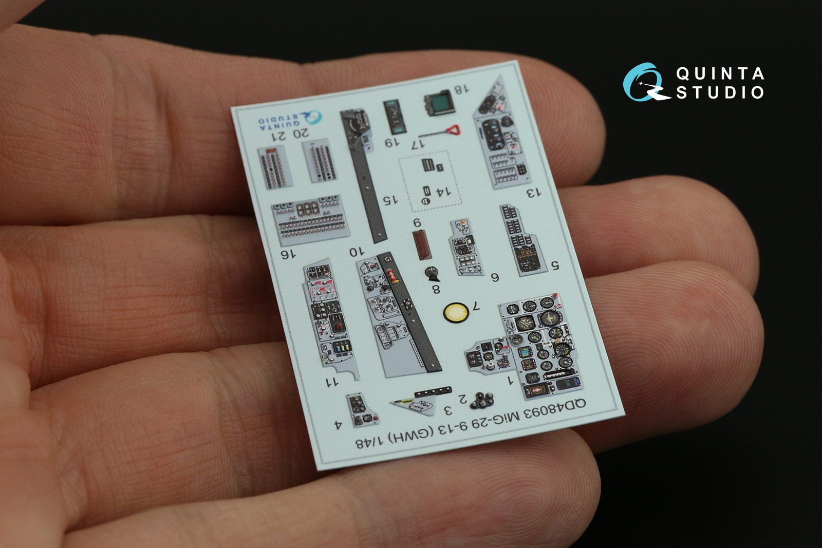 QD48093 3D Декаль интерьера кабины МиГ-29 (9-13) (GWH)